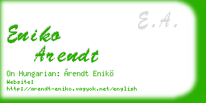 eniko arendt business card